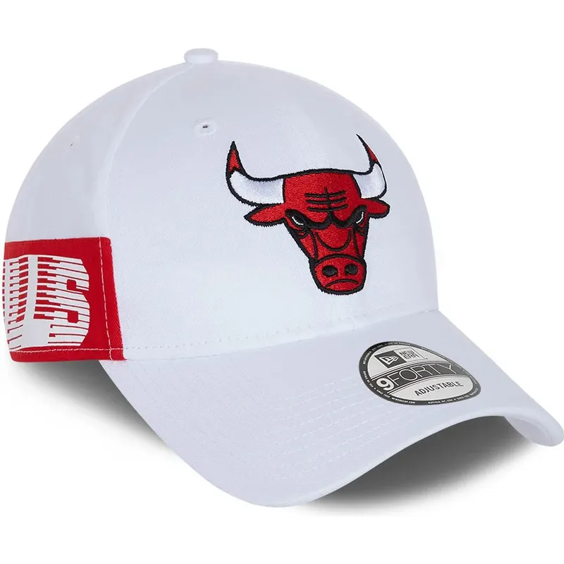 petten-gebogen-wit-verstelbaar-9forty-side-mark-van-chicago-bulls-nba-van-new-era