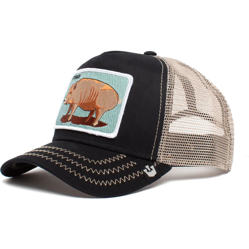 petten-gebogen-zwart-snapback-porker-bacon-bacon-the-farm-van-goorin-bros petten-gebogen-zwart-snapback-porker-bacon-bacon-the-farm-van-goorin-bros