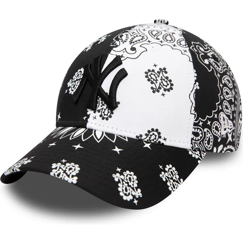petten-gebogen-zwart-verstelbaar-9forty-paisley-print-van-new-york-yankees-mlb-van-new-era