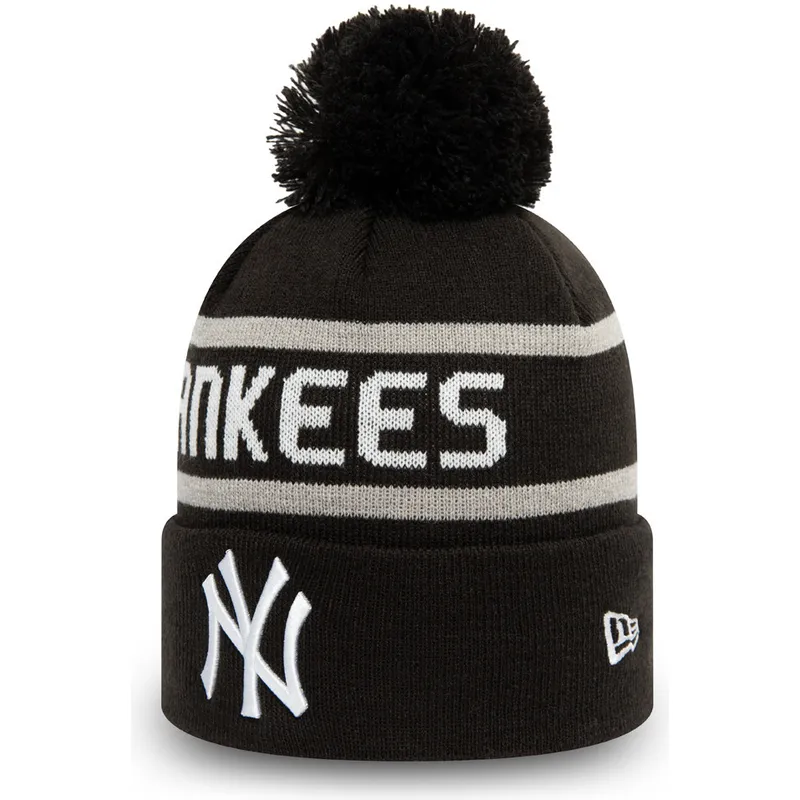 mutsen-pompon-zwart-cuff-knit-jake-van-new-york-yankees-mlb-van-new-era