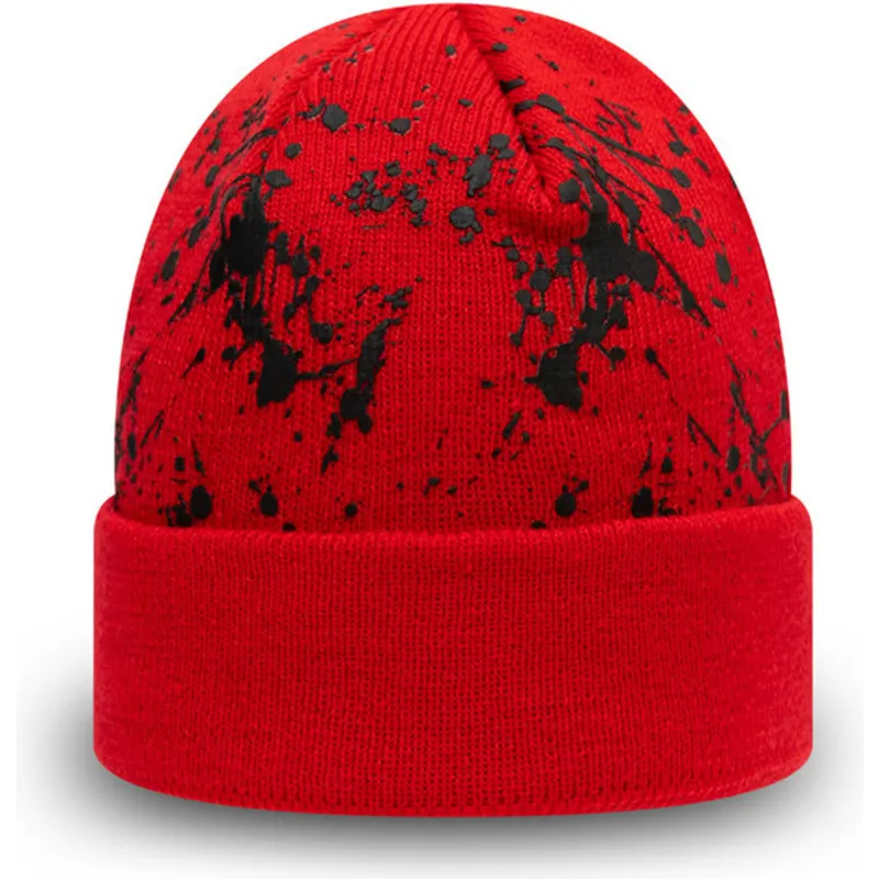 mutsen-rood-voor-kinderen-cuff-knit-paint-splat-van-new-era