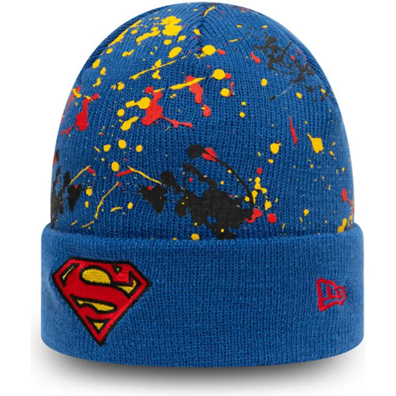 mutsen-blauw-voor-kinderen-cuff-knit-paint-splat-van-new-era mutsen-blauw-voor-kinderen-cuff-knit-paint-splat-van-new-era