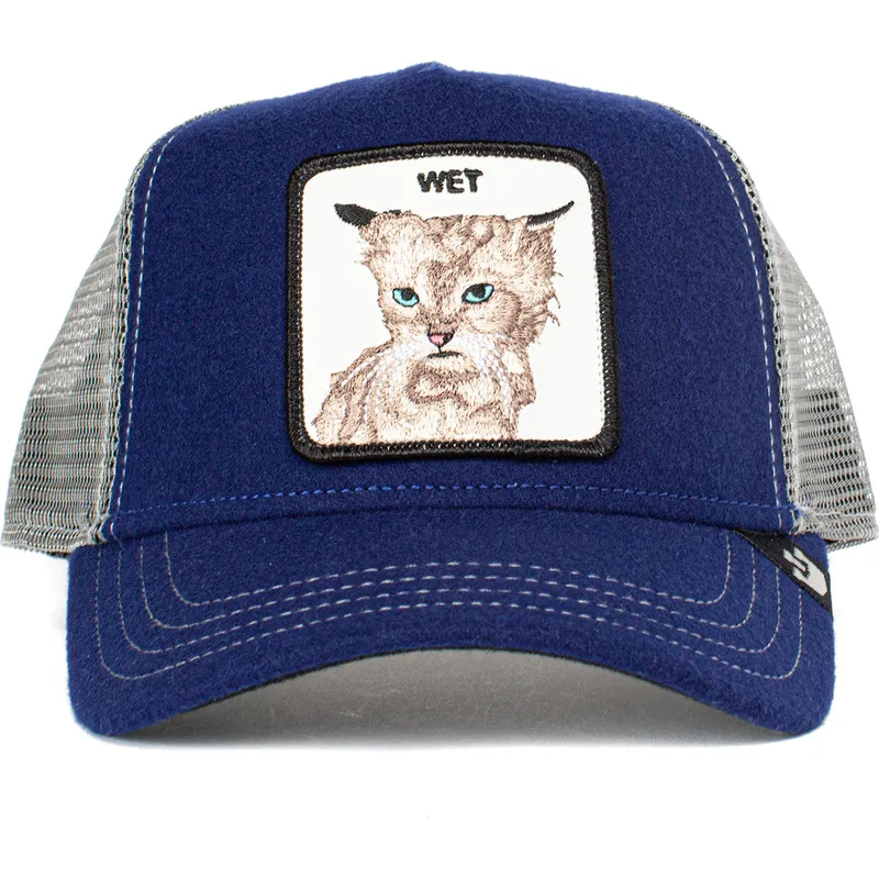 petten-gebogen-blauw-snapback-wet-clean-cat-the-farm-van-goorin-bros
