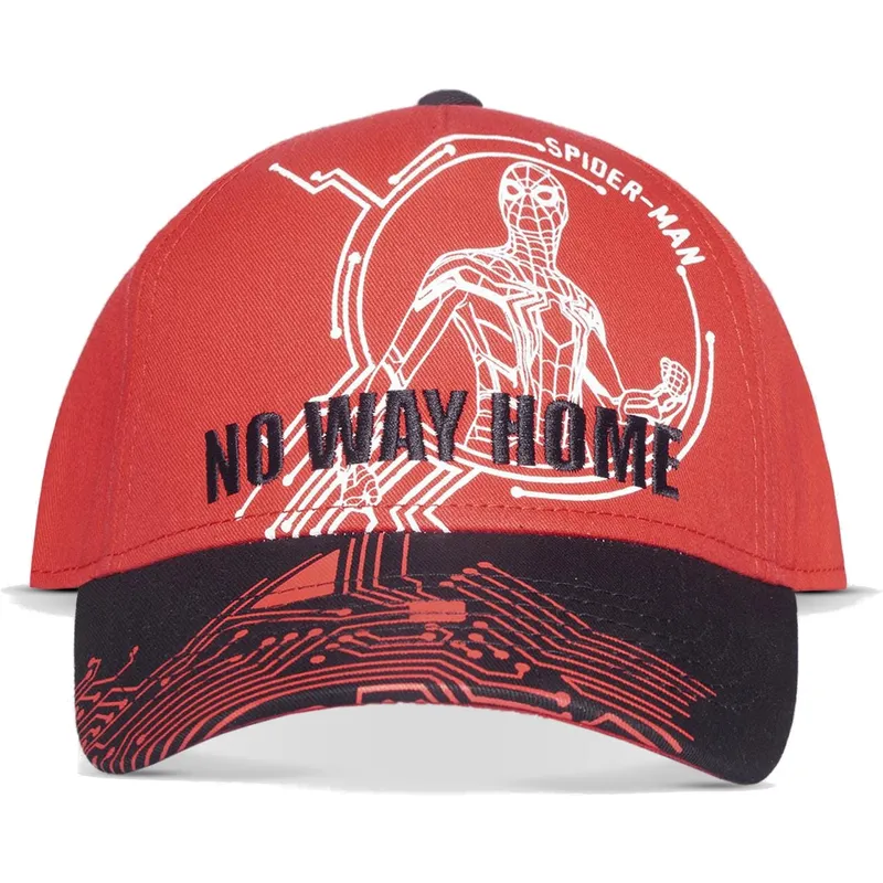 petten-gebogen-rood-snapback-no-way-home-van-difuzed