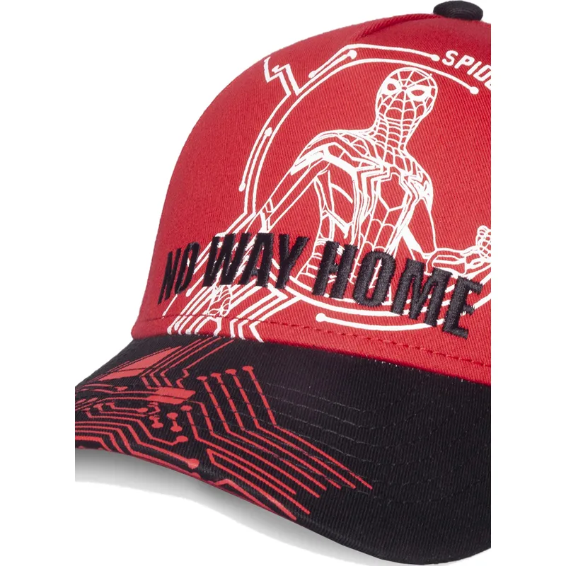 petten-gebogen-rood-snapback-no-way-home-van-difuzed