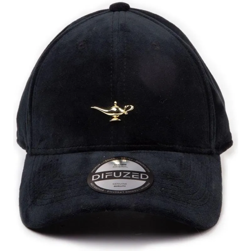 petten-gebogen-zwart-verstelbaar-metal-badge-aladdin-van-difuzed