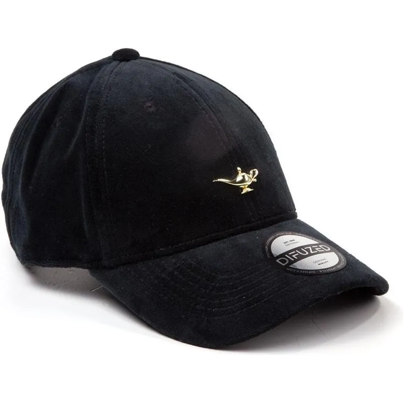 petten-gebogen-zwart-verstelbaar-metal-badge-aladdin-van-difuzed