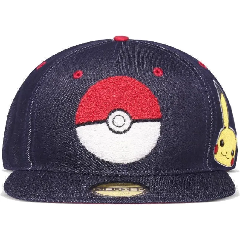 petten-plat-blauw-snapback-vaquero-pikachu-van-difuzed petten-plat-blauw-snapback-vaquero-pikachu-van-difuzed