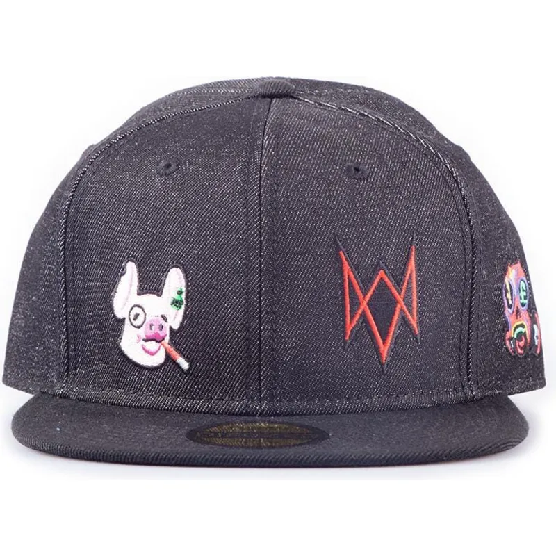 petten-plat-zwart-snapback-vaquero-legion-van-difuzed