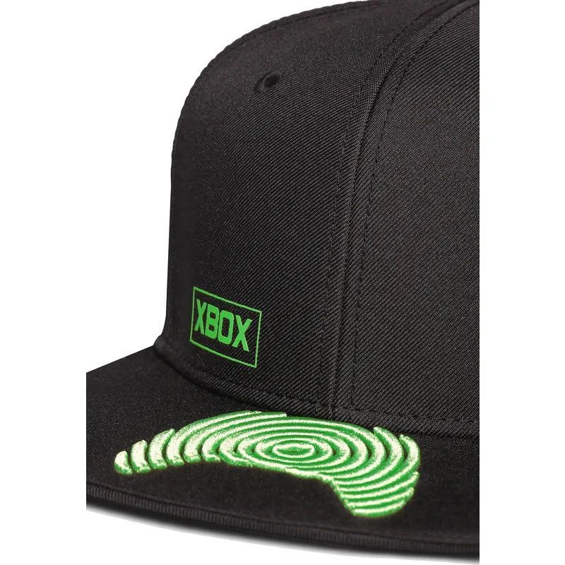 petten-plat-zwart-snapback-visor-controller-microsoft-van-difuzed