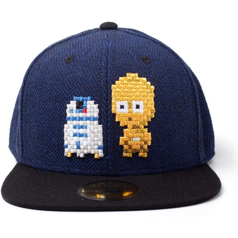 petten-plat-marineblauw-snapback-pixel-van-difuzed