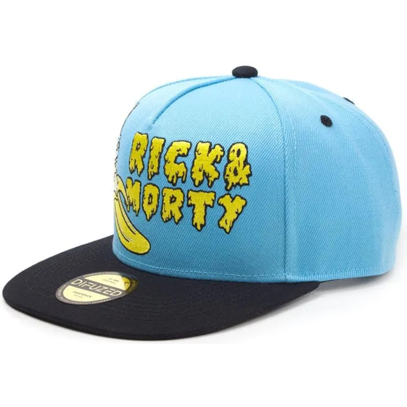 petten-plat-blauw-snapback-banana-van-difuzed