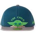 petten-plat-blauw-snapback-voor-kinderen-baby-yoda-the-child-the-mandalorian-van-difuzed