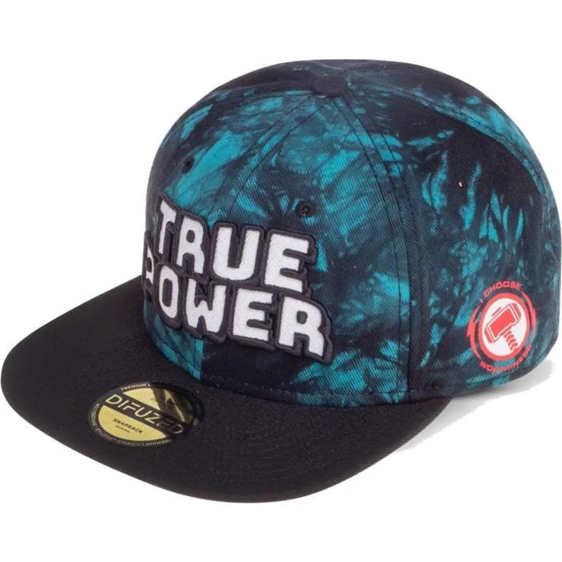 petten-plat-blauw-snapback-true-power-van-difuzed