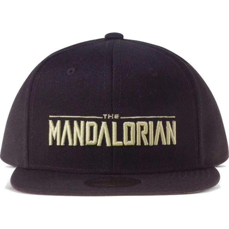 petten-plat-zwart-snapback-the-mandalorian-silhouette-van-difuzed