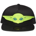 petten-plat-zwart-snapback-baby-yoda-the-mandalorian-van-difuzed