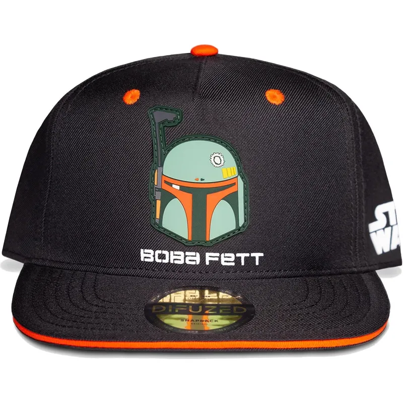 petten-plat-zwart-snapback-voor-kinderen-bounty-hunter-the-mandalorian-van-difuzed