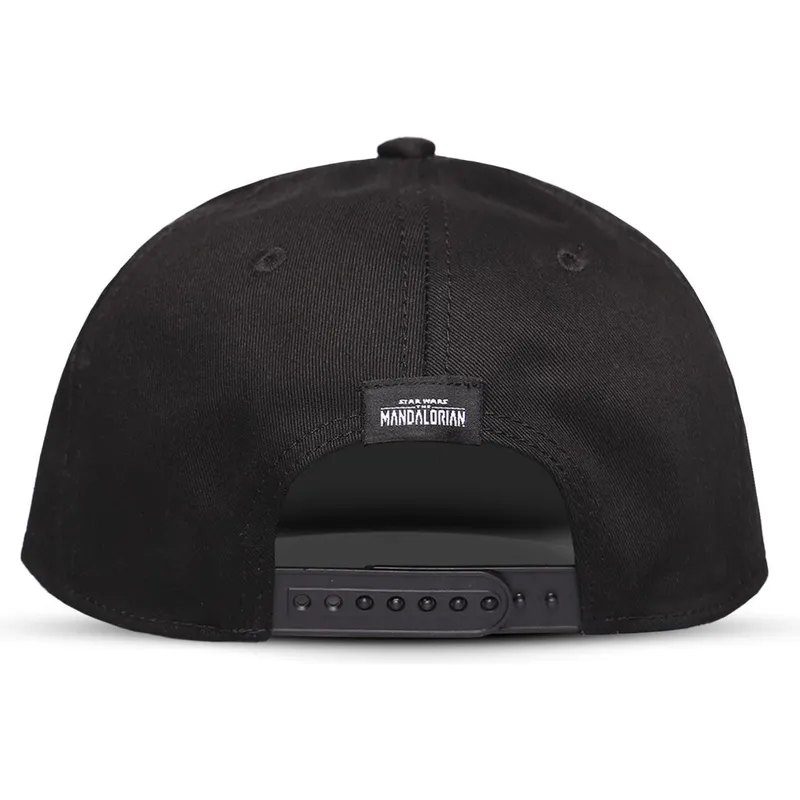 petten-plat-zwart-snapback-voor-kinderen-baby-yoda-the-mandalorian-van-difuzed