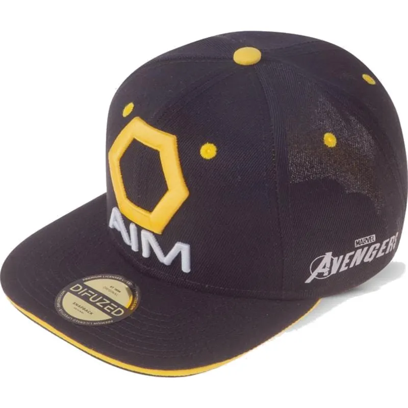 petten-plat-zwart-snapback-aim-avengers-van-difuzed petten-plat-zwart-snapback-aim-avengers-van-difuzed
