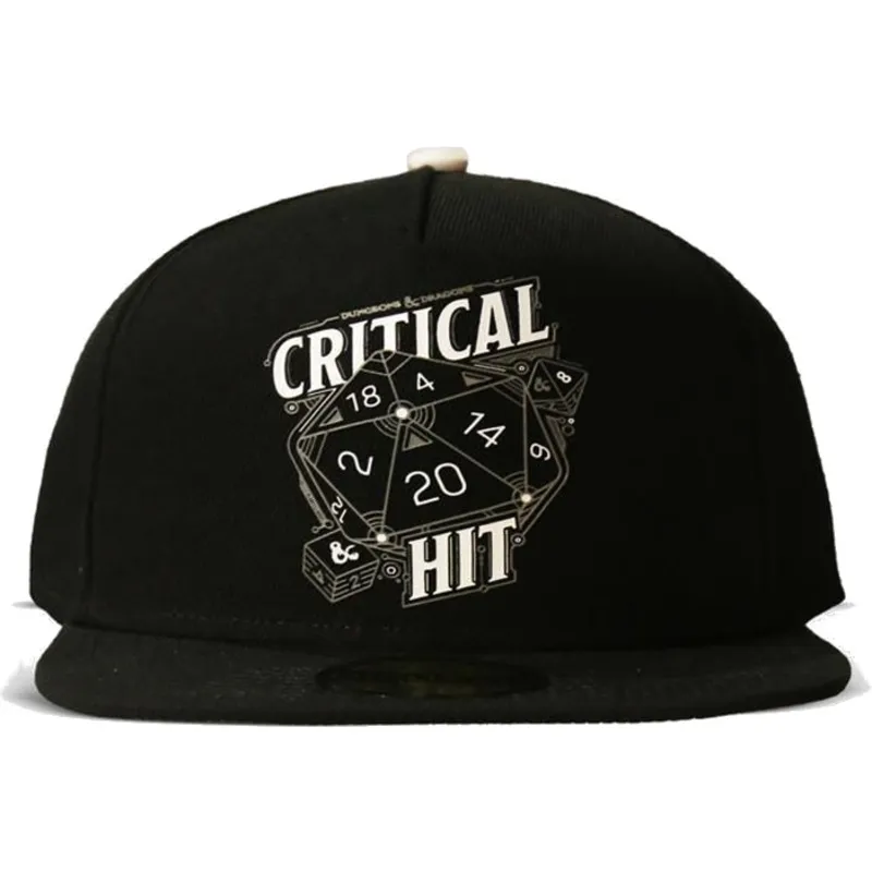 petten-plat-zwart-snapback-critical-hit-dice-van-difuzed