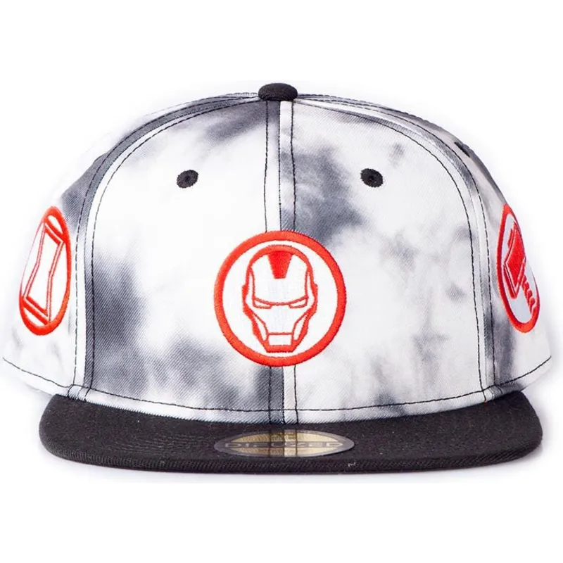 petten-plat-wit-snapback-tye-dye-badge-van-difuzed