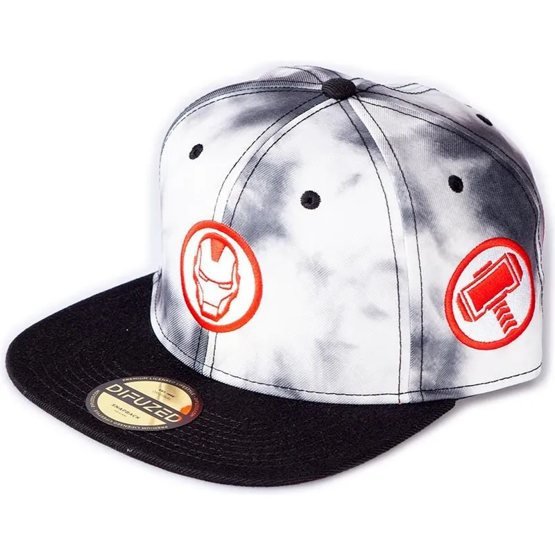 petten-plat-wit-snapback-tye-dye-badge-van-difuzed