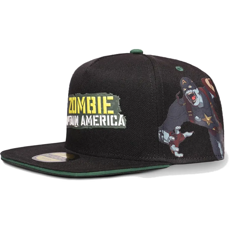 petten-plat-zwart-snapback-zombie-what-if-van-difuzed