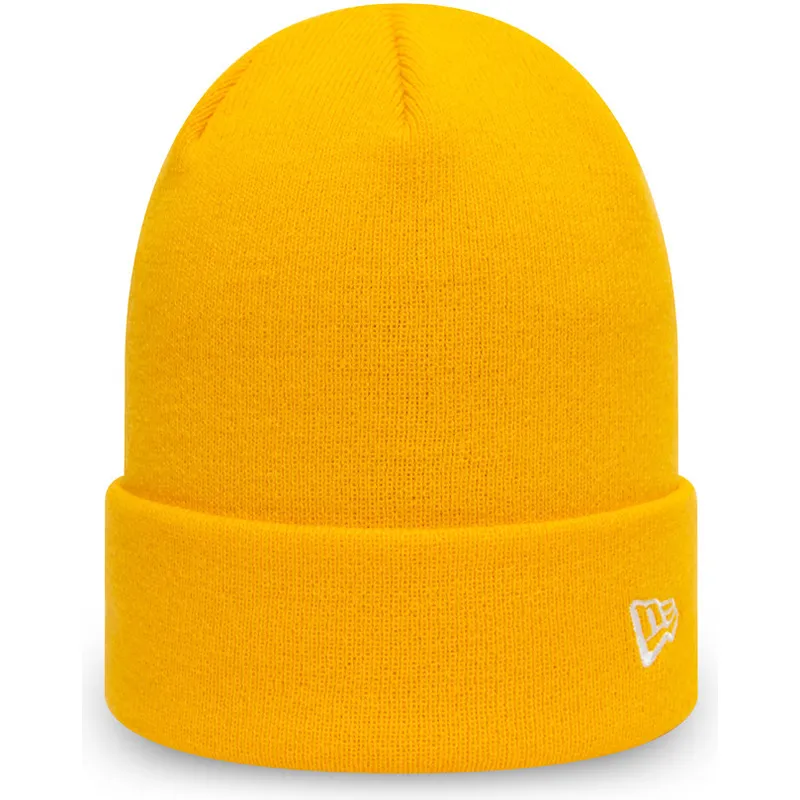 mutsen-geel-cuff-knit-pop-colour-van-new-era