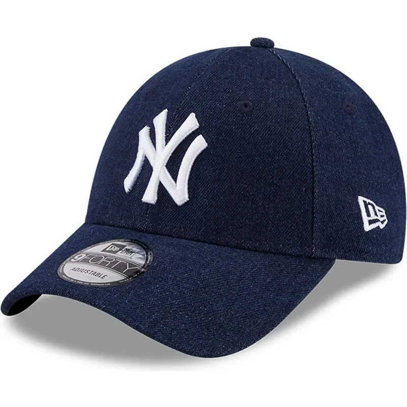 petten-gebogen-marineblauw-verstelbaar-9forty-denim-van-new-york-yankees-mlb-van-new-era