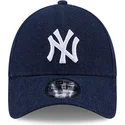 petten-gebogen-marineblauw-verstelbaar-9forty-denim-van-new-york-yankees-mlb-van-new-era