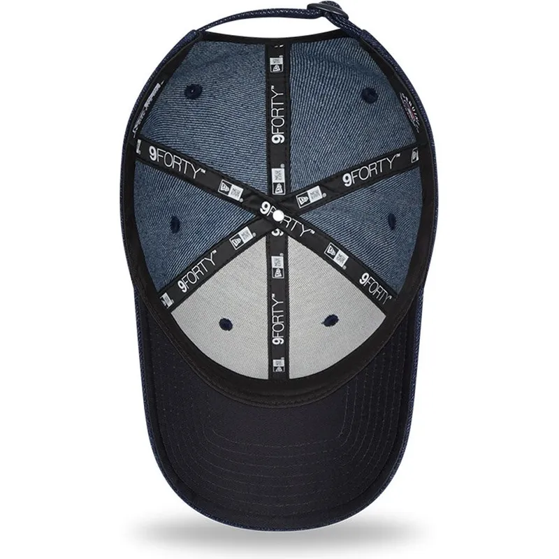 petten-gebogen-marineblauw-verstelbaar-9forty-denim-van-new-york-yankees-mlb-van-new-era