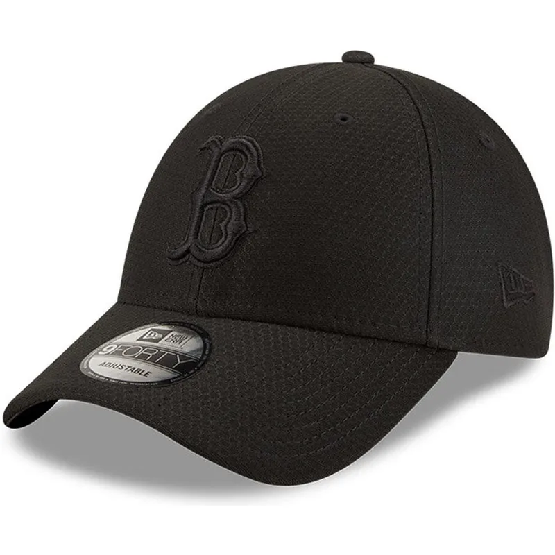 petten-gebogen-zwart-snapback-9forty-mono-team-colour-van-boston-red-sox-mlb-van-new-era