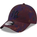 petten-gebogen-rood-verstelbaar-9forty-ray-scape-van-new-york-yankees-mlb-van-new-era