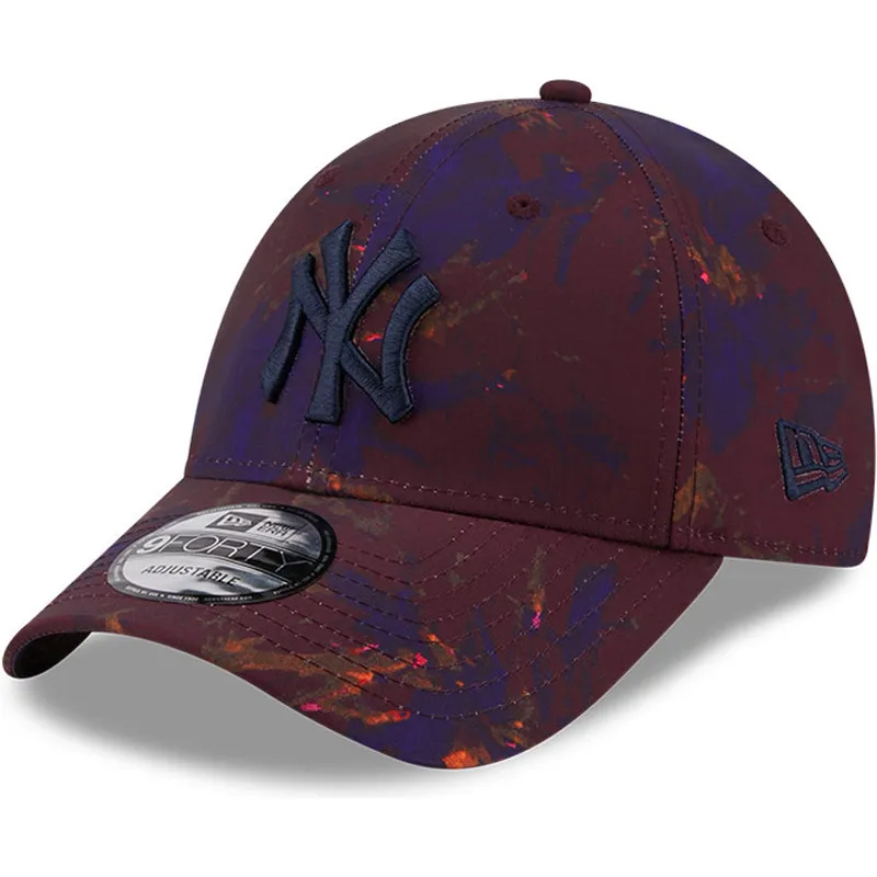 petten-gebogen-rood-verstelbaar-9forty-ray-scape-van-new-york-yankees-mlb-van-new-era