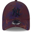 petten-gebogen-rood-verstelbaar-9forty-ray-scape-van-new-york-yankees-mlb-van-new-era