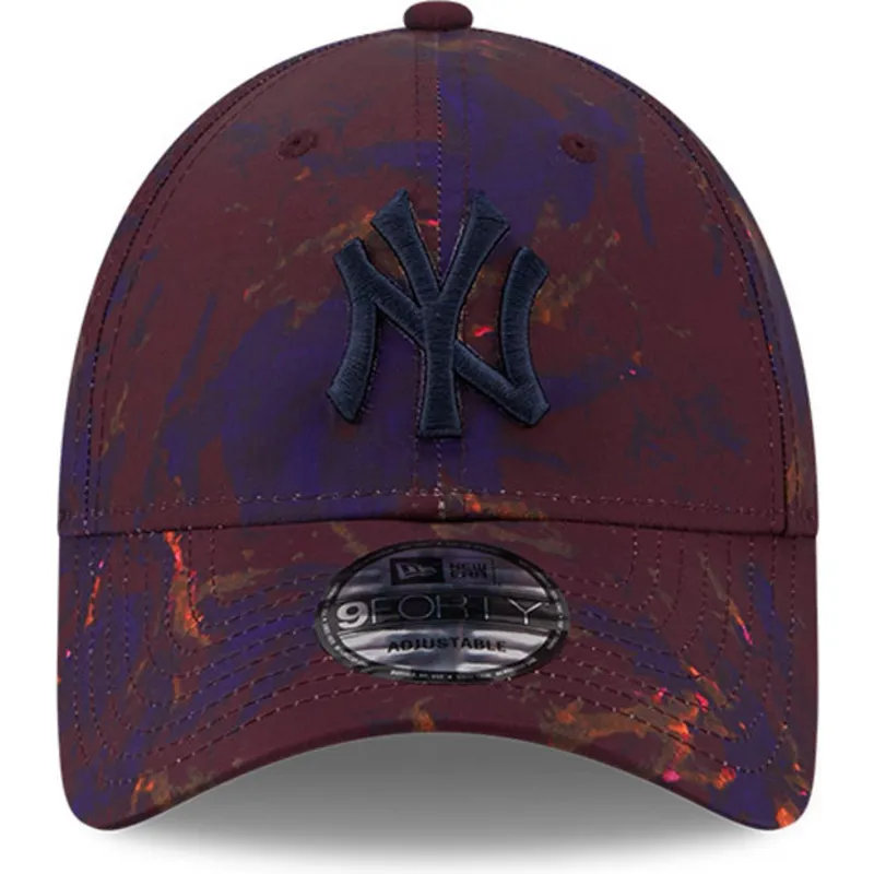 petten-gebogen-rood-verstelbaar-9forty-ray-scape-van-new-york-yankees-mlb-van-new-era