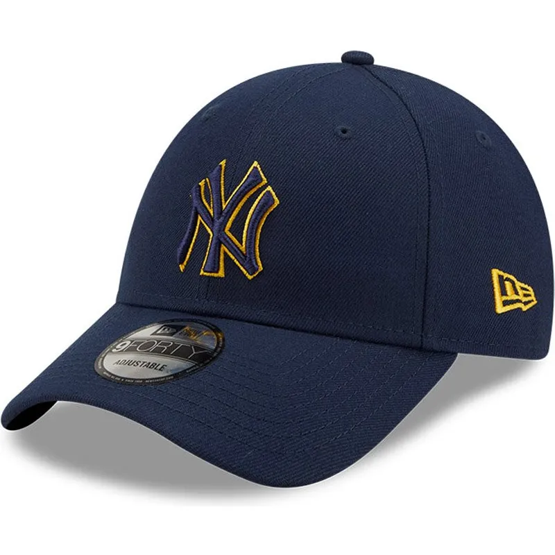 petten-gebogen-marineblauw-verstelbaar-9forty-pop-outline-van-new-york-yankees-mlb-van-new-era