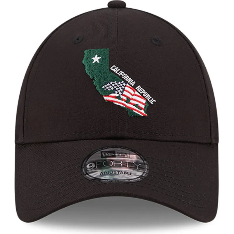 petten-gebogen-zwart-verstelbaar-9forty-us-state-van-california-republic-van-new-era