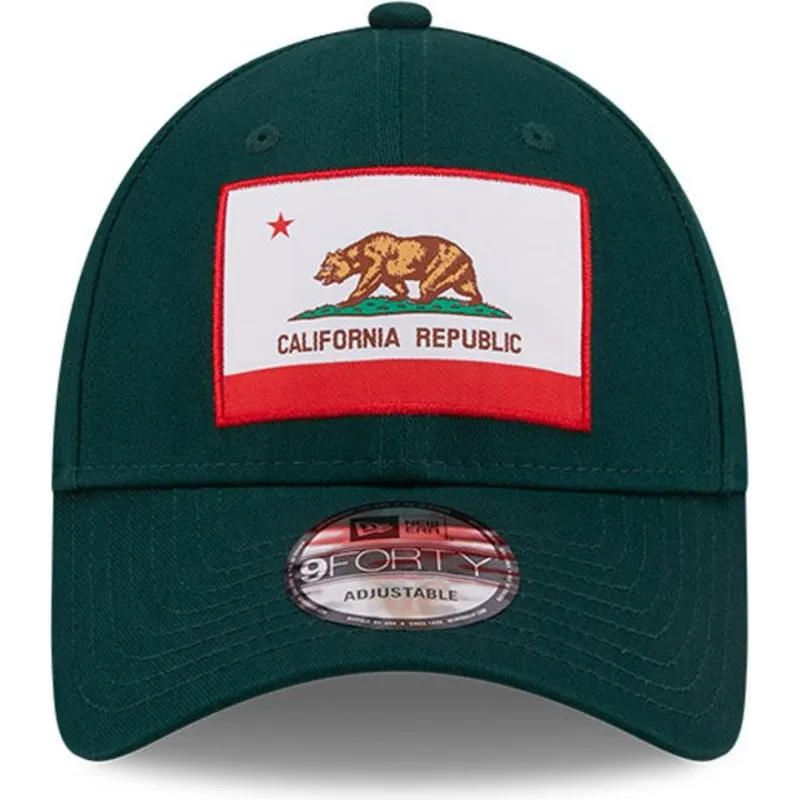 petten-gebogen-groen-verstelbaar-9forty-us-state-van-california-republic-van-new-era