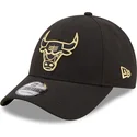 petten-gebogen-zwart-snapback-9forty-black-and-gold-van-chicago-bulls-nba-van-new-era