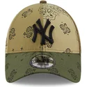 petten-gebogen-groen-verstelbaar-9forty-paisley-print-van-new-york-yankees-mlb-van-new-era