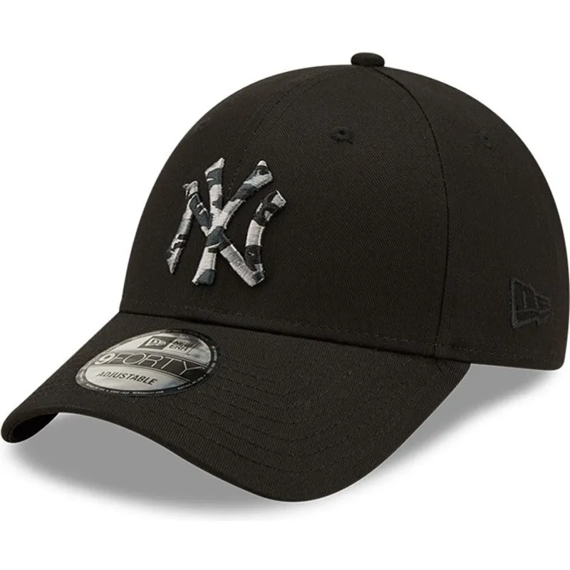 petten-gebogen-zwart-verstelbaar-9forty-camo-infill-van-new-york-yankees-mlb-van-new-era
