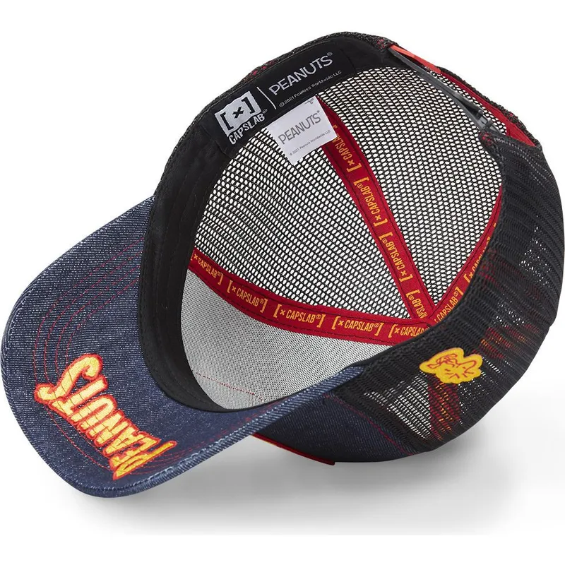 petten-gebogen-marineblauw-snapback-pea-sam-denim-snoopy-peanuts-van-capslab petten-gebogen-marineblauw-snapback-pea-sam-denim-snoopy-peanuts-van-capslab