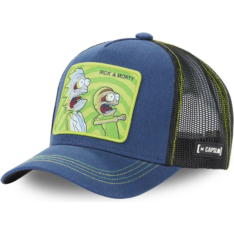 petten-gebogen-marineblauw-snapback-psy1-rick-en-morty-van-capslab petten-gebogen-marineblauw-snapback-psy1-rick-en-morty-van-capslab