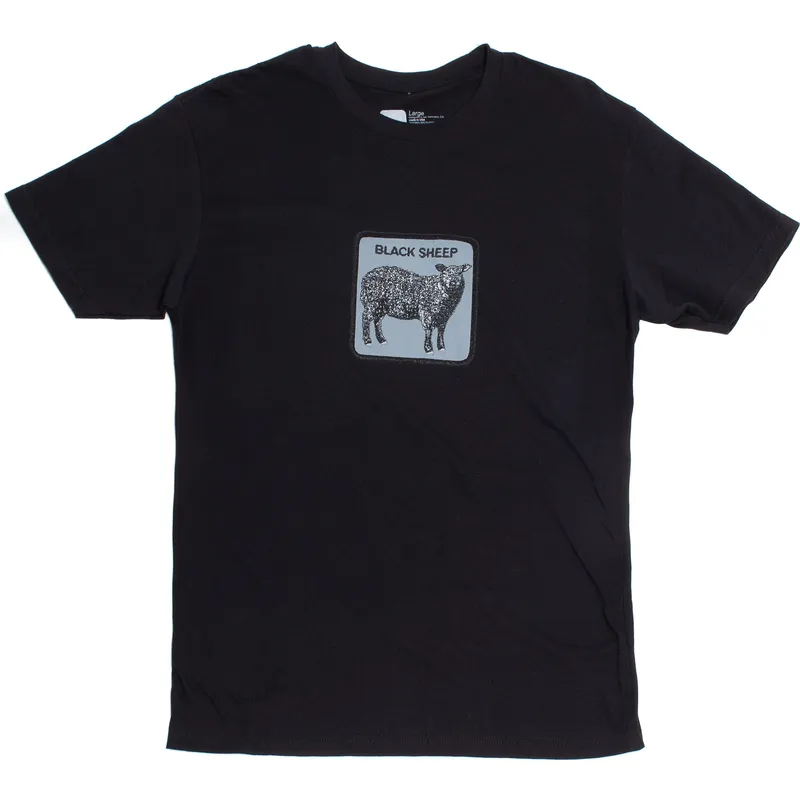 t-shirt-korte-mouw-zwart-van-black-sheep-herd-me-the-farm-van-goorin-bros t-shirt-korte-mouw-zwart-van-black-sheep-herd-me-the-farm-van-goorin-bros