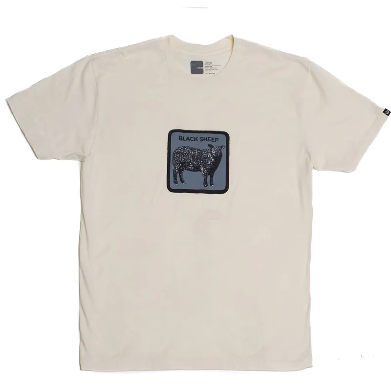 t-shirt-korte-mouw-beige-van-black-sheep-herd-me-the-farm-van-goorin-bros