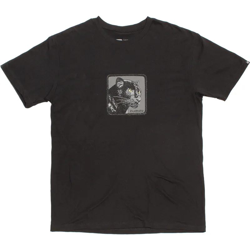 t-shirt-korte-mouw-zwart-van-panther-feline-good-the-farm-van-goorin-bros