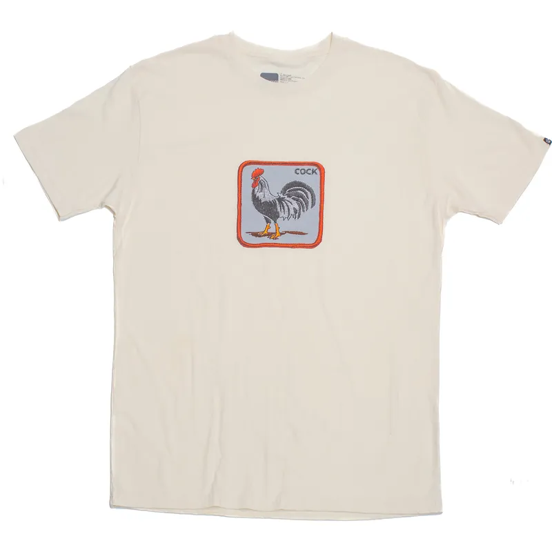 t-shirt-korte-mouw-beige-van-cock-clucker-the-farm-van-goorin-bros t-shirt-korte-mouw-beige-van-cock-clucker-the-farm-van-goorin-bros