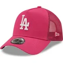petten-gebogen-roze-snapback-a-frame-tonal-mesh-van-los-angeles-dodgers-mlb-van-new-era