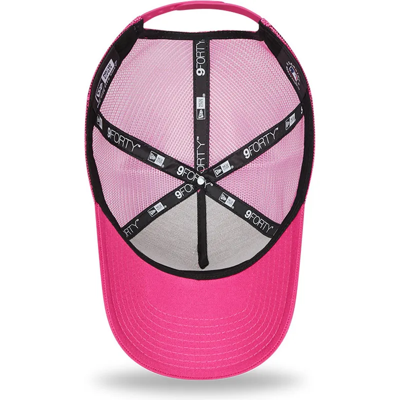 petten-gebogen-roze-snapback-a-frame-tonal-mesh-van-los-angeles-dodgers-mlb-van-new-era